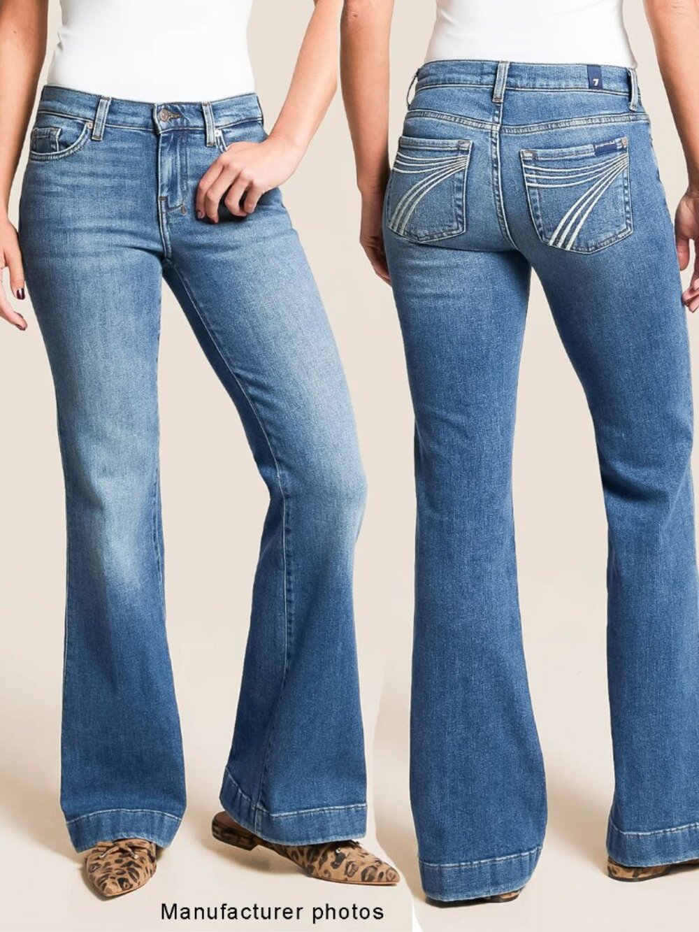 7 For All Mankind Dojo Tailorless Bootcut Flare Jeans 26 - Picture 12 of 12